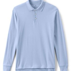 Land's End Men's Long Sleeve Interlock Polo Shirt